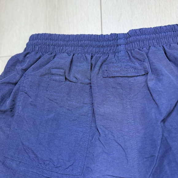 VTG 90s Catalina Colorblock Swim Trunks Men's Large Nylon Mesh Lined Navy Red - Picture 4 of 9
